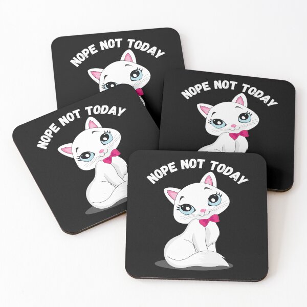 Item preview, Nope Not Today - White Cat Meme  designed and sold by Nero9o.