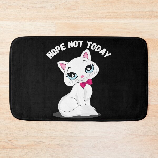 Item preview, Nope Not Today - White Cat Meme  designed and sold by Nero9o.