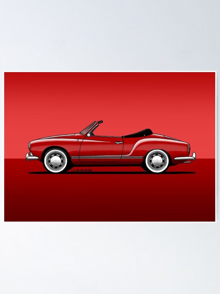 "My drawing of the My drawing of the red Ghia convertible coupe classic