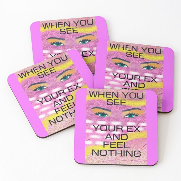 Item preview, Pink Radical Feminist Design With Powerful Eyes - When You See Your Ex And Feel Nothing designed and sold by LethalPixieDust.