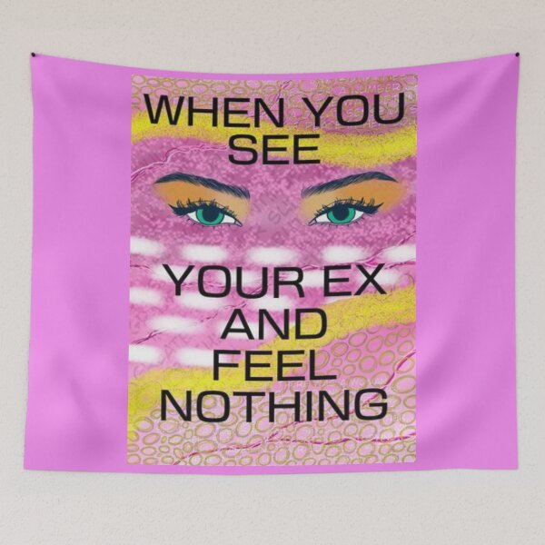 Item preview, Pink Radical Feminist Design With Powerful Eyes - When You See Your Ex And Feel Nothing designed and sold by LethalPixieDust.