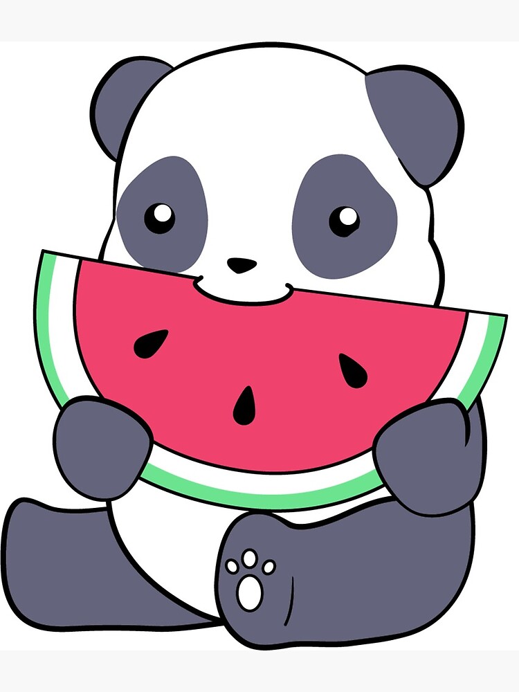 Cute Panda Eating Watermelon Graphic by neves.graphic777 · Creative Fabrica