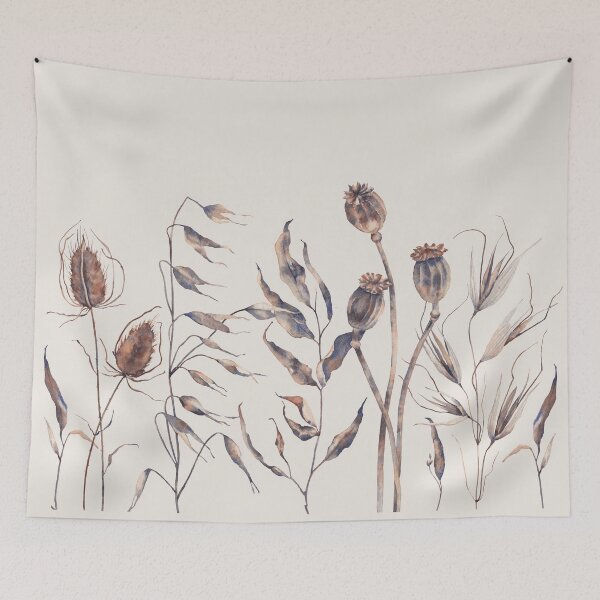 Item preview, Watercolor dried wildflowers designed and sold by InnaPatiutko.