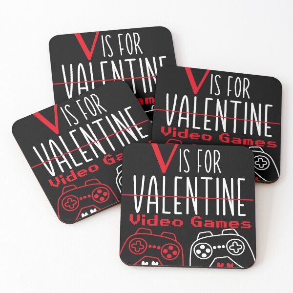 Item preview, Copy of v is for video games funny gamer kids boys valentines day designed and sold by H-Desz5.