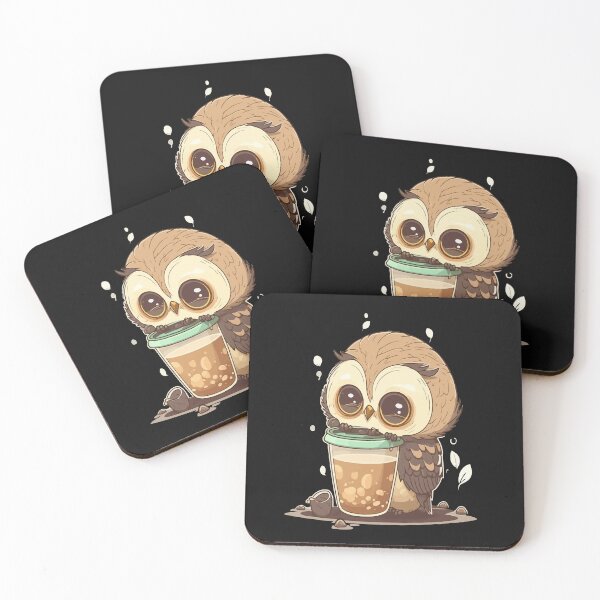 Item preview, Cute Owl Drink Coffee designed and sold by Azhastor.