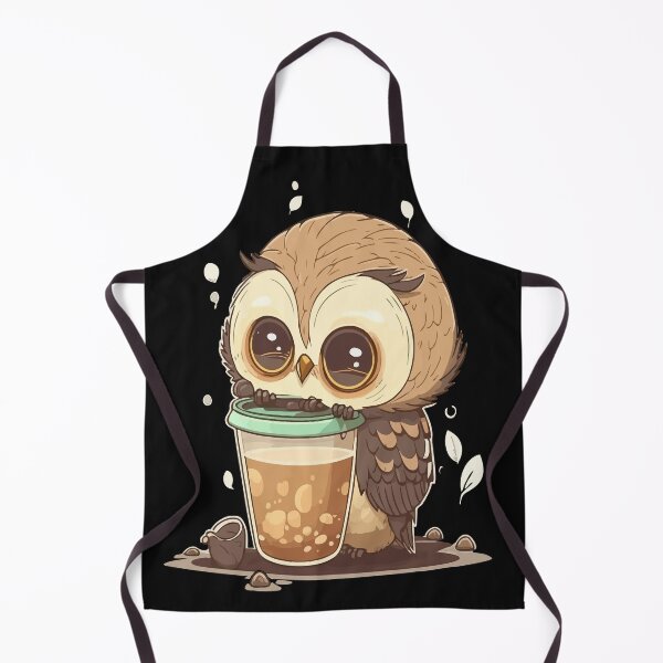 Item preview, Cute Owl Drink Coffee designed and sold by Azhastor.