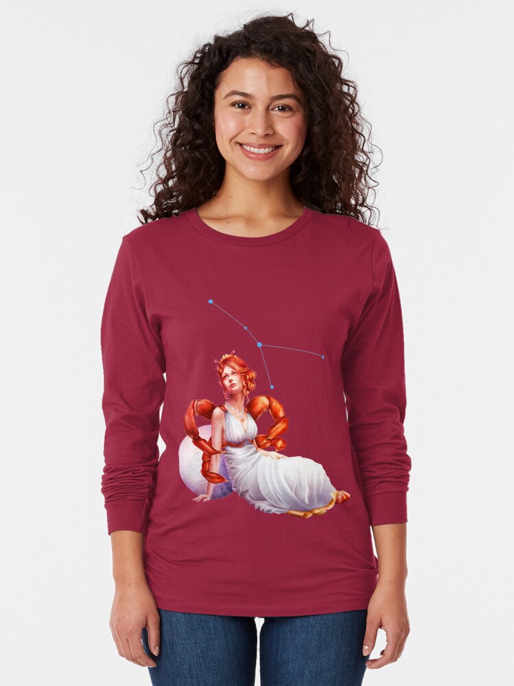 Alternate view of Cancer OC - 12 Zodiac Ladies Long Sleeve T-Shirt