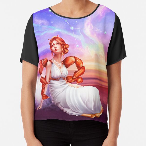 Cancer OC - 12 Zodiac Ladies Chiffon Top