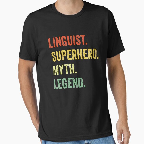 Item preview, Husband linguist Myth Legend, linguist Dad Tee for Husband, linguist Dad Father's Day Gift, linguist Dad Gift for Him designed and sold by Dogs Geeky⭐⭐⭐⭐⭐.