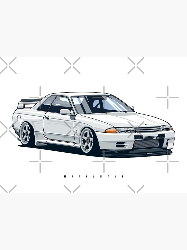 Monster Skyline R32 Gtr Art Board Print By Olegmarkaryan Redbubble