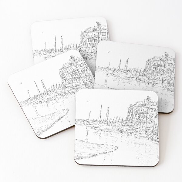Item preview, Blakeney Quay pen sketch designed and sold by clgcreativearts.