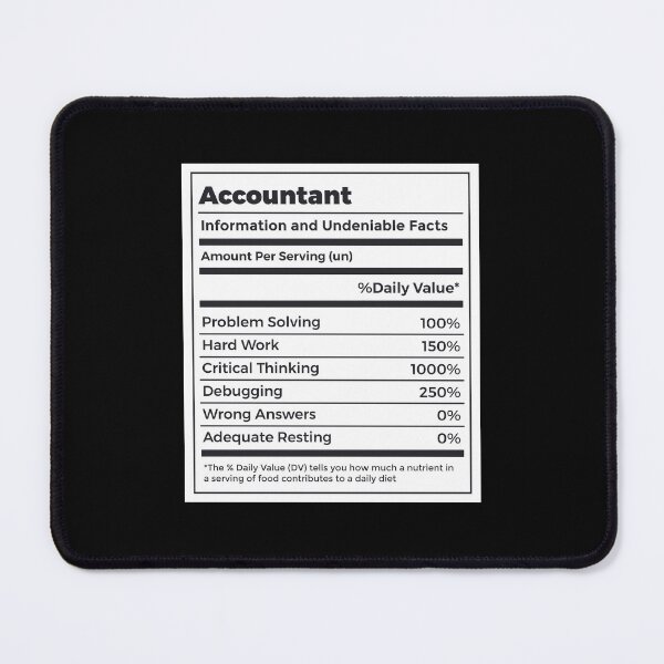 Item preview,  Funny Accountant Nutrition Facts designed and sold by MrEddie10.