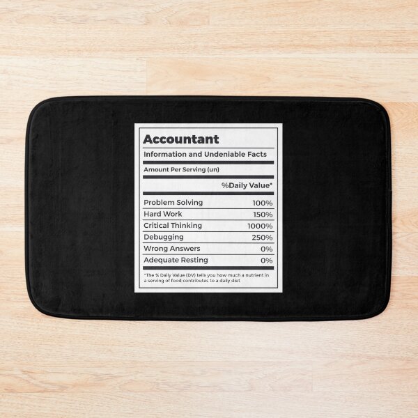Item preview,  Funny Accountant Nutrition Facts designed and sold by MrEddie10.