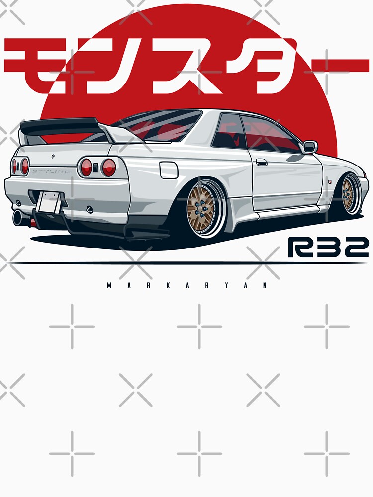 Thumbnail 7 of 7, Essential T-Shirt, Monster. Skyline R32 GTR designed and sold by OlegMarkaryan.