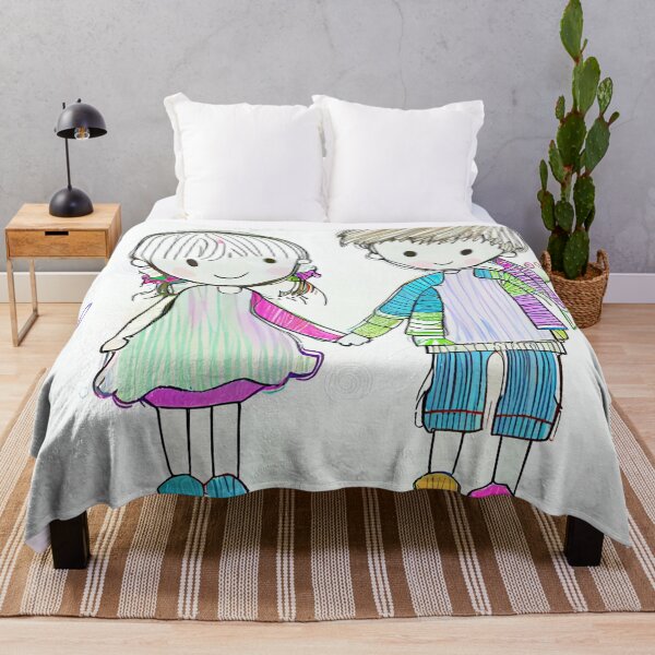 Item preview, Boy and girl hand in hand vday color designed and sold by artfullyprompt.