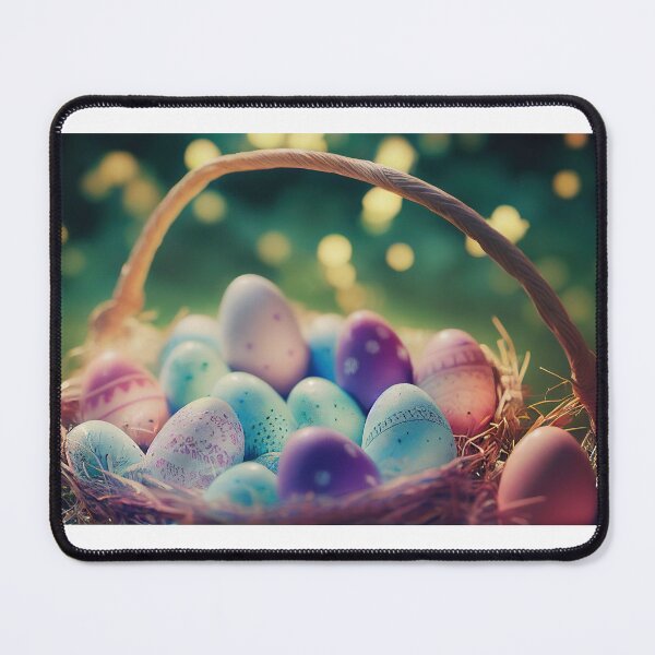 Item preview, Colourful Easter eggs in basket designed and sold by CosmicCritters.