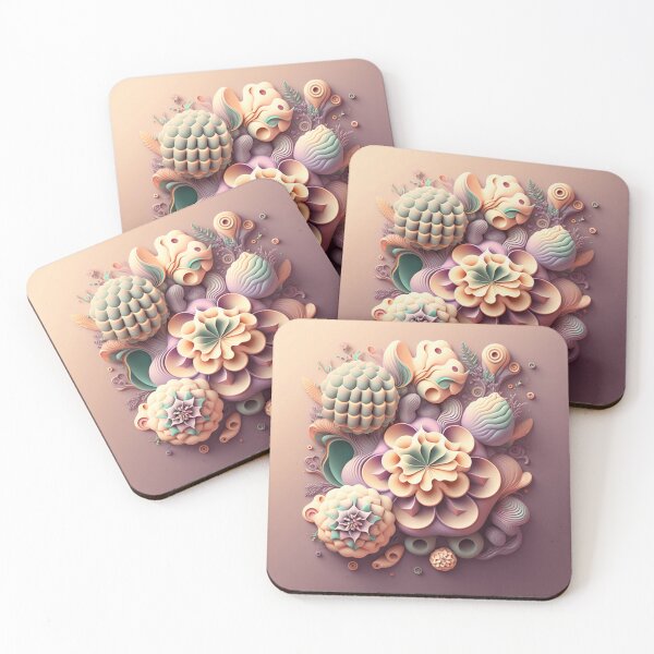 Item preview, Fleuron Floral Playful Colourful Composition Designs for Home Decor, Wedding, Events Fashion  and Accessories  designed and sold by RAGANADesign.