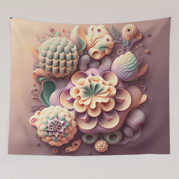 Item preview, Fleuron Floral Playful Colourful Composition Designs for Home Decor, Wedding, Events Fashion  and Accessories  designed and sold by RAGANADesign.