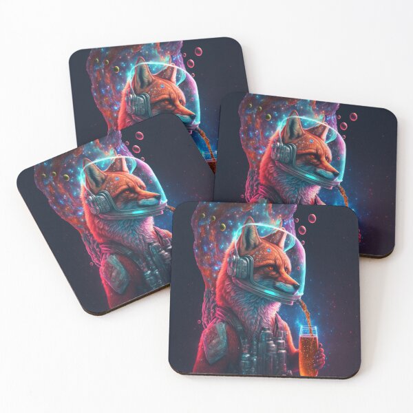 Item preview, Red fox In the space drinking a beer designed and sold by BaynoSama.