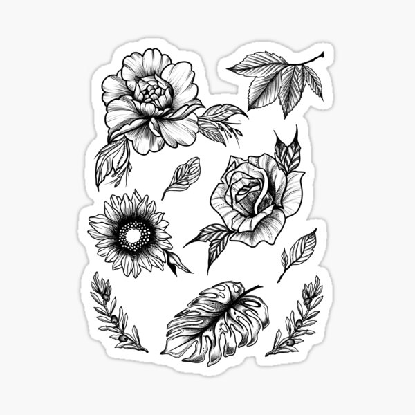 Item preview, Flowers, plants outlines floral designed and sold by Zukile.