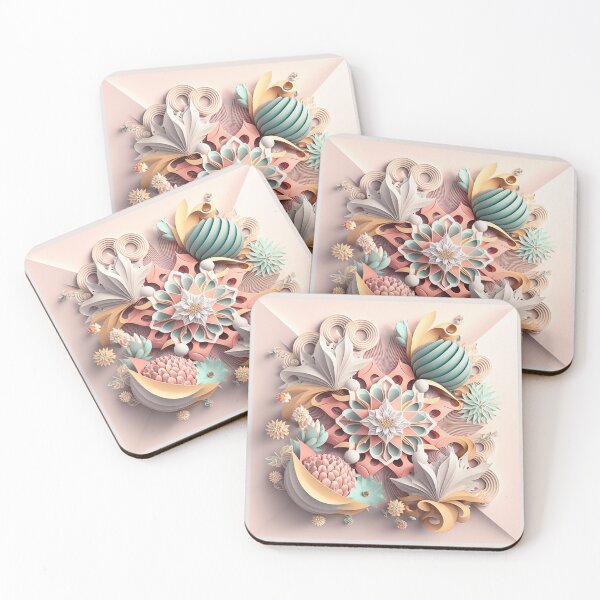 Item preview, Fleuron Floral Playful Colourful Composition Designs for Home Decor, Wedding, Events Fashion  and Accessories  designed and sold by RAGANADesign.