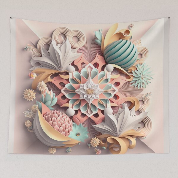 Item preview, Fleuron Floral Playful Colourful Composition Designs for Home Decor, Wedding, Events Fashion  and Accessories  designed and sold by RAGANADesign.