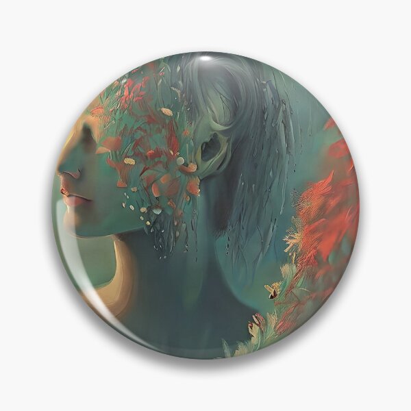 Item preview, Portrait with red leaves in Beksinski style designed and sold by bogfl.