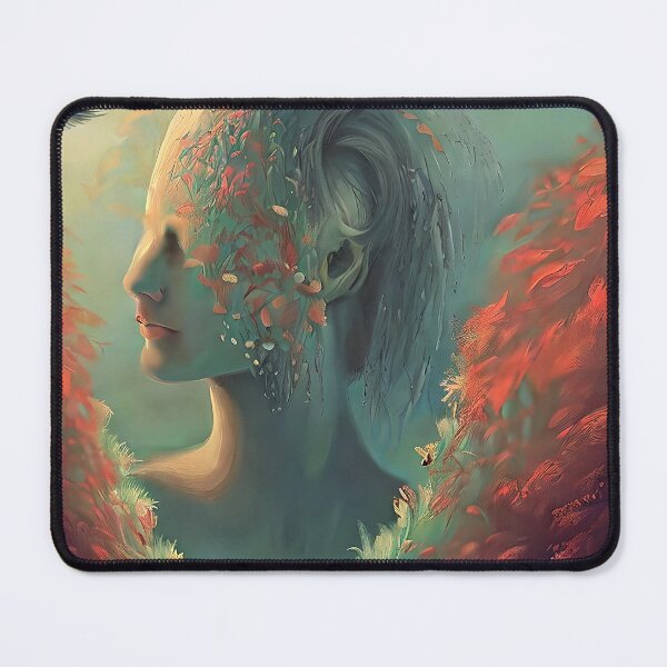 Item preview, Portrait with red leaves in Beksinski style designed and sold by bogfl.