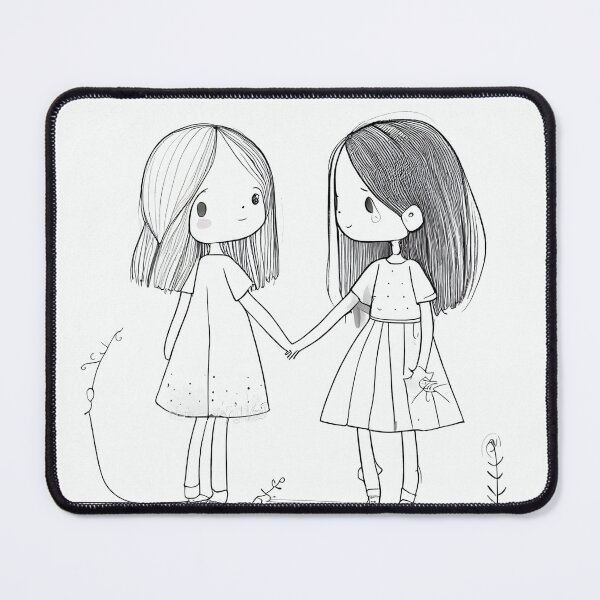 Item preview, girl and girl holding hands vday designed and sold by artfullyprompt.