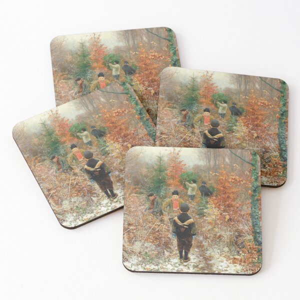 Item preview, Winter scenery - Cutting Christmas trees by Hans Andersen Brendekilde designed and sold by AR-shop.