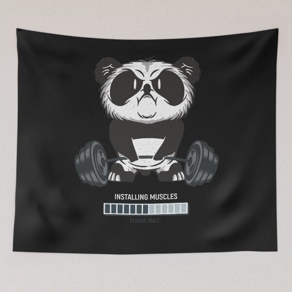 Item preview, Installs Muscles - Panda Workout designed and sold by ChrisFeil.