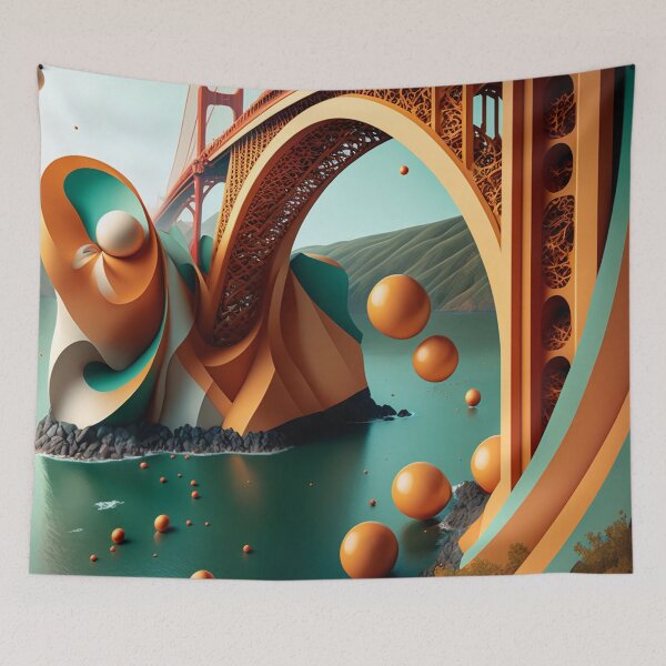Item preview, Abstract Golden Gate Bridge designed and sold by BoukdeRoeck.