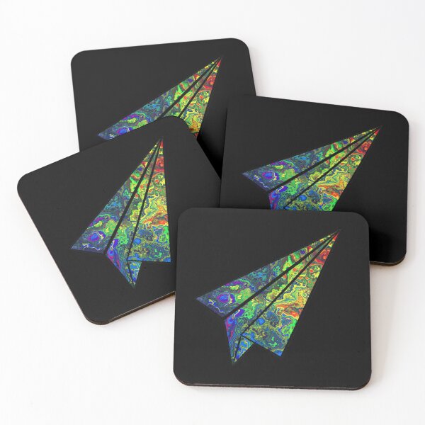 Item preview, Colorful marbled paper planes designed and sold by AndreasSteinweg.