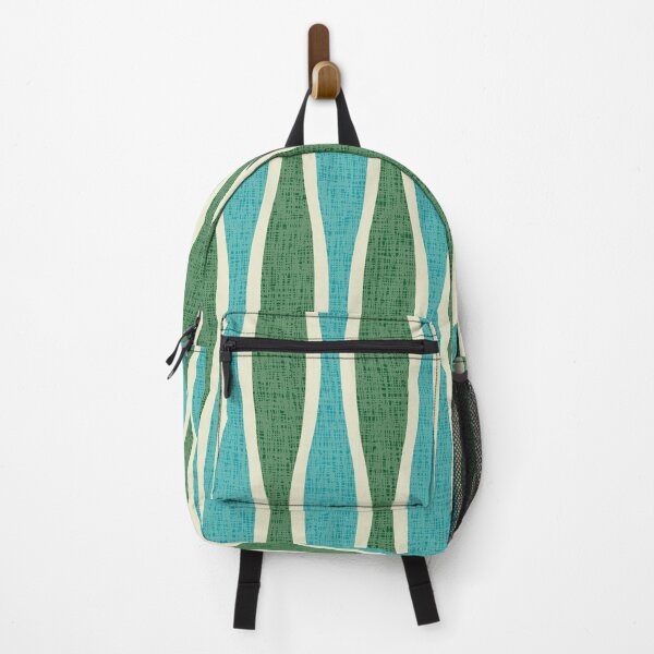 Artikelvorschau, Retro Tiki Pin Stripes 343 Green and Turquoise entworfen und verkauft von tonymagnerart.