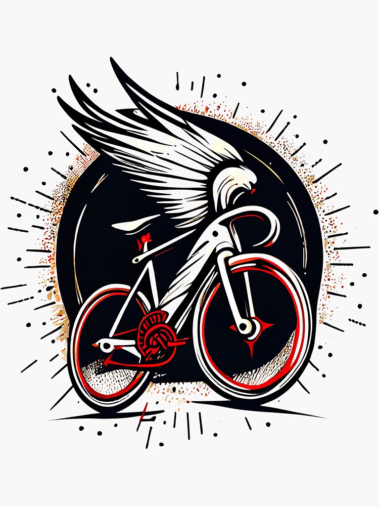 Stickers for Sale  Mountain bike tattoo, Bike illustration