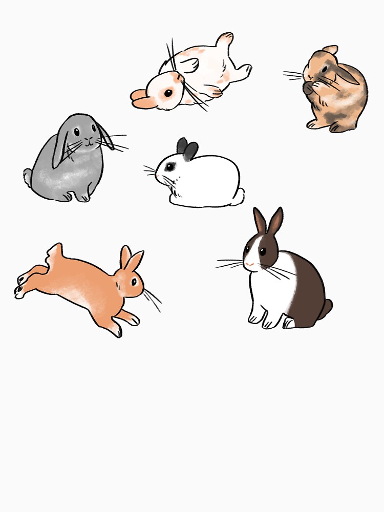 Thumbnail 7 of 7, Classic T-Shirt, Bunnies designed and sold by singersalvagart.