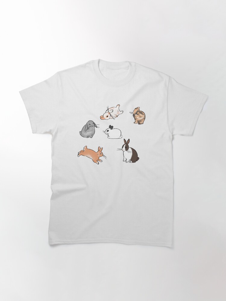 Thumbnail 3 of 7, Classic T-Shirt, Bunnies designed and sold by singersalvagart.