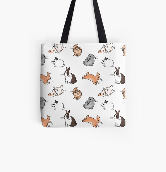 Bunnies All Over Print Tote Bag