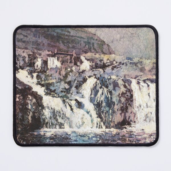 Item preview, Kirkjufell waterfall on north coast Iceland.Iceland watercolor landscape designed and sold by rfoxphoto.