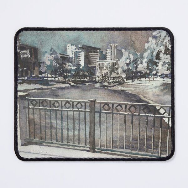 Item preview, Kalamazoo, Michigan downtown skyline and park.  Western Michigan Kalamazoo designed and sold by rfoxphoto.