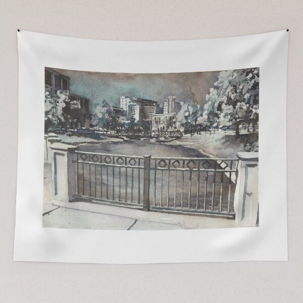 Item preview, Kalamazoo, Michigan downtown skyline and park.  Western Michigan Kalamazoo designed and sold by rfoxphoto.