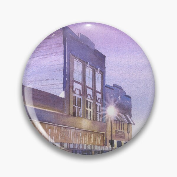 Item preview, Watertower and storefronts of Farmville, NC.  Watercolor painting small town America designed and sold by rfoxphoto.
