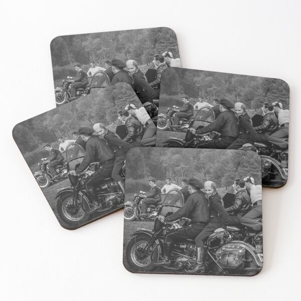 Item preview, Motorcycle Riders Scene 1940s designed and sold by lobodelnoir.