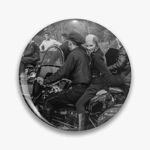 Item preview, Motorcycle Riders Scene 1940s designed and sold by lobodelnoir.