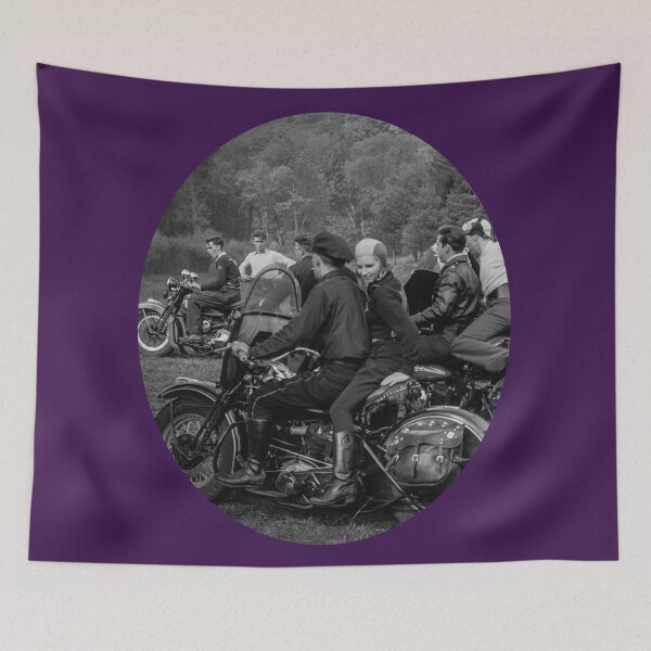 Item preview, Motorcycle Riders Scene 1940s designed and sold by lobodelnoir.