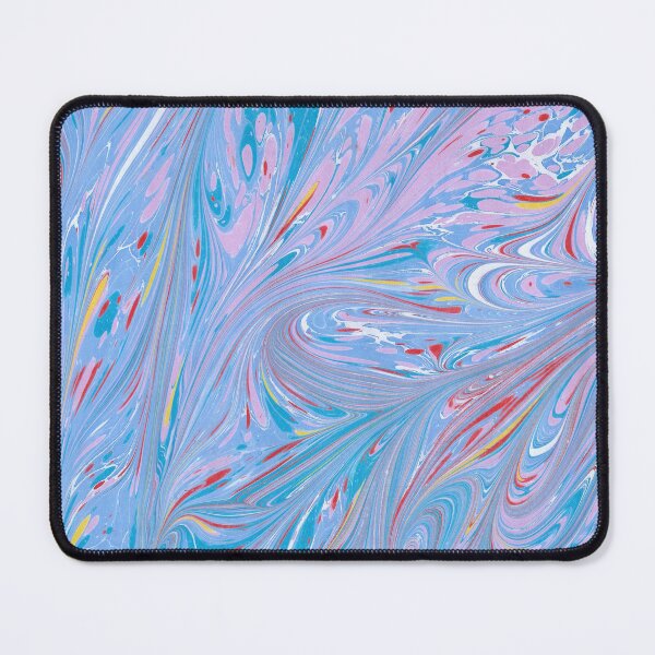 Item preview, Traditional Turkish marbling art Ebru, handmade , blue,pink pattern designed and sold by Pacika.
