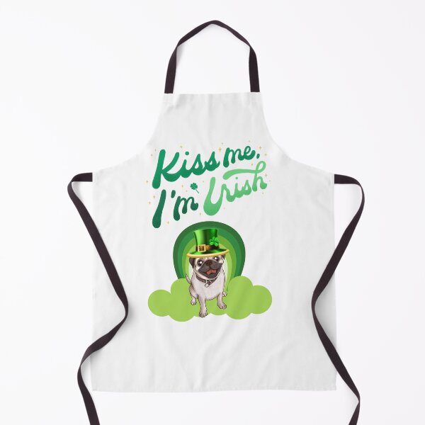 Item preview, KIss me Im Irish, Irish Pug. St patricks day pug. designed and sold by Doggymadness.