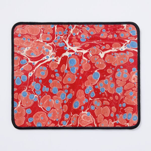 Item preview, Traditiona handmade marbling art Ebru, red and blue colors marble pattern designed and sold by Pacika.