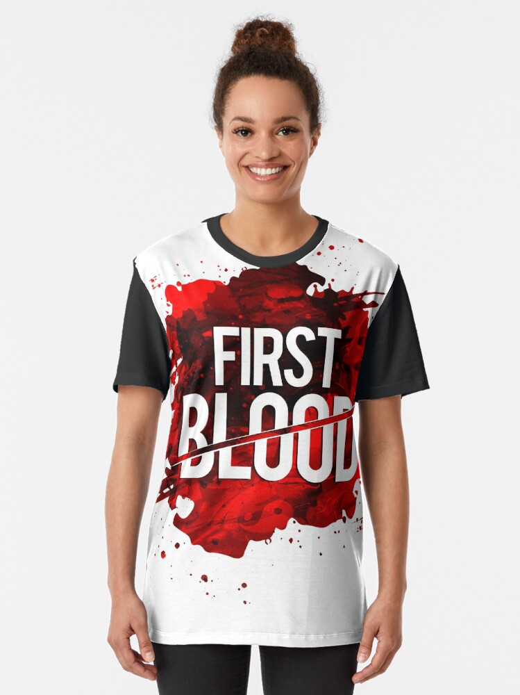 blood in t shirt