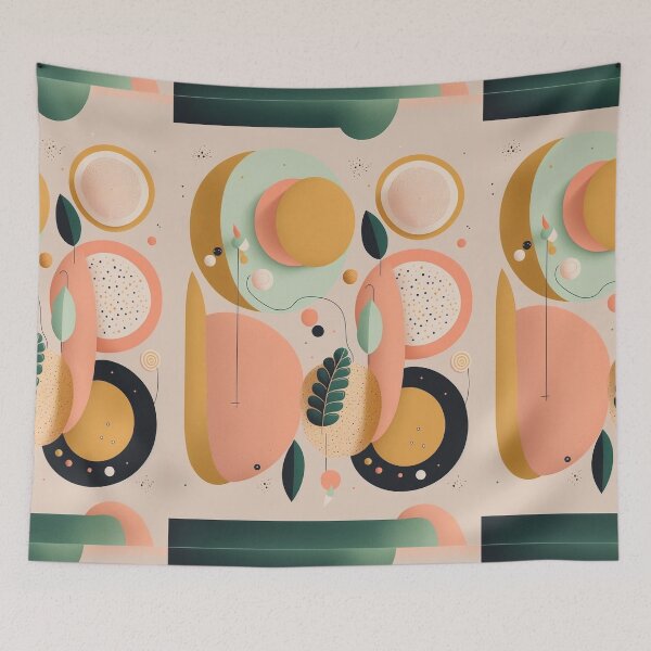 Item preview, Happy Shapes Minimalist Art designed and sold by artecomia.